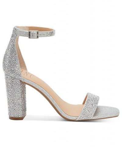 Women's Lexini Two-Piece Sandals Silver $42.79 Shoes