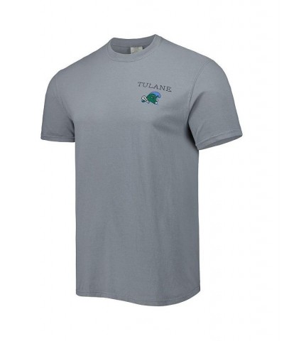 Men's Gray Tulane Green Wave Campus Scenery Comfort Color T-shirt $16.40 T-Shirts