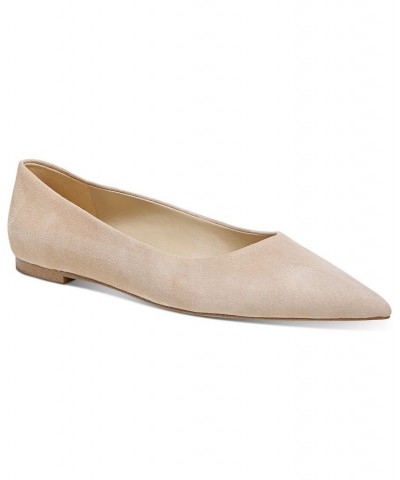 Women's Wanda Pointed Toe Flats Brown $56.00 Shoes