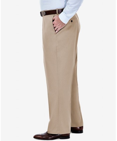 Men's Big & Tall Premium No Iron Khaki Classic Fit Flat Front Hidden Expandable Waistband Pants Sand $29.14 Pants