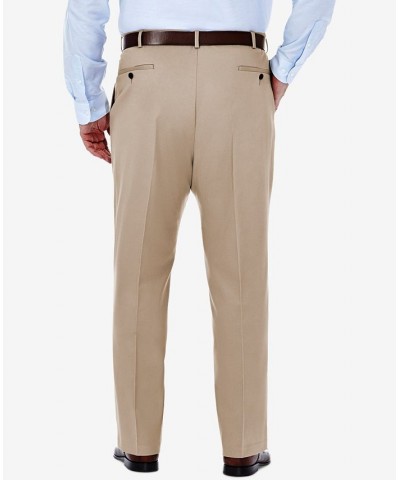 Men's Big & Tall Premium No Iron Khaki Classic Fit Flat Front Hidden Expandable Waistband Pants Sand $29.14 Pants