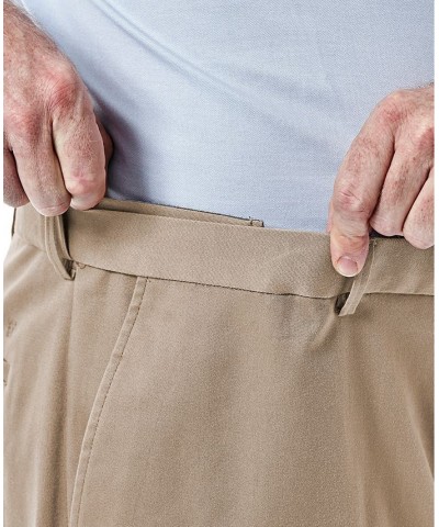 Men's Big & Tall Premium No Iron Khaki Classic Fit Flat Front Hidden Expandable Waistband Pants Sand $29.14 Pants