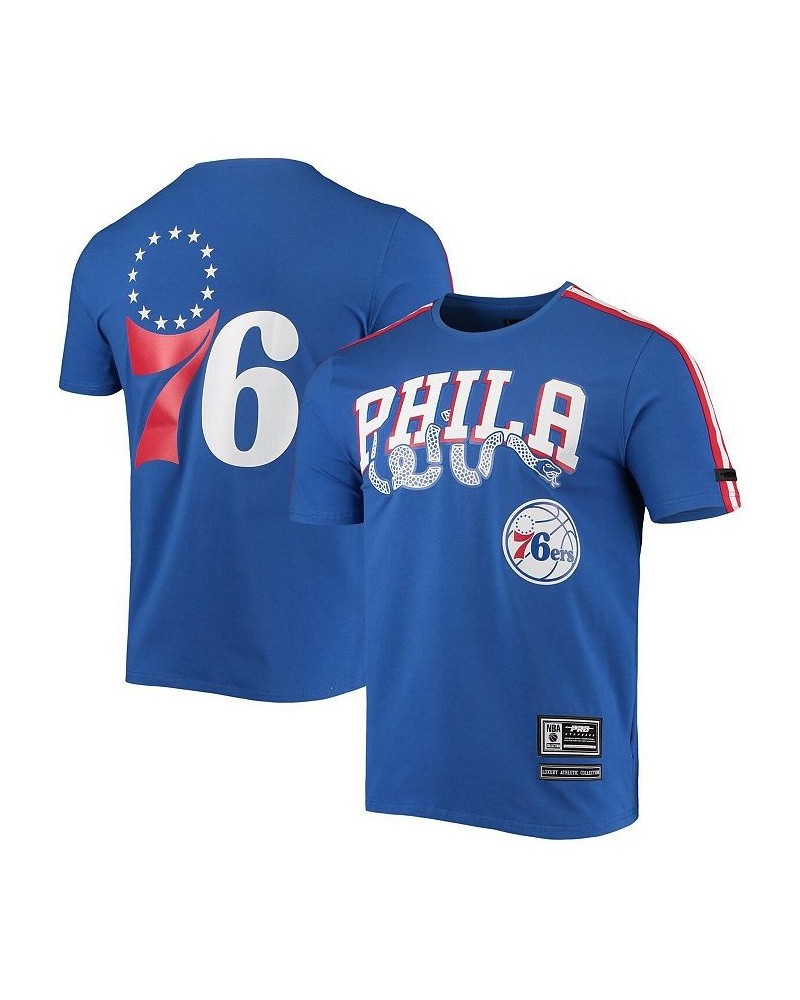 Men's Royal, Red Philadelphia 76ers Mesh Capsule Taping T-shirt $35.00 T-Shirts