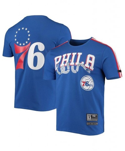 Men's Royal, Red Philadelphia 76ers Mesh Capsule Taping T-shirt $35.00 T-Shirts