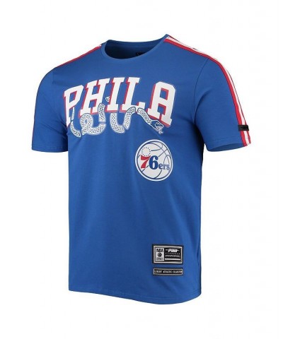 Men's Royal, Red Philadelphia 76ers Mesh Capsule Taping T-shirt $35.00 T-Shirts