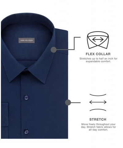 Men's Slim-Fit Flex Collar Stretch Solid Dress Shirt PD02 $16.88 Dress Shirts