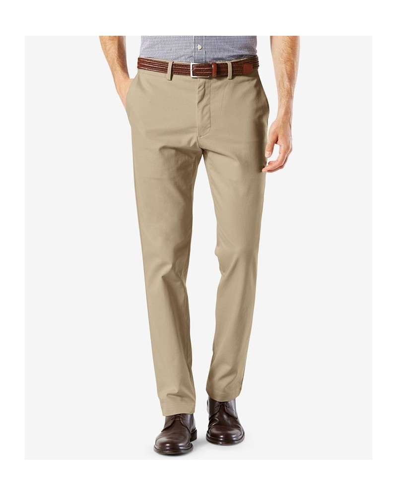 Men's Signature Lux Cotton Slim Fit Stretch Khaki Pants Tan/Beige $32.99 Pants