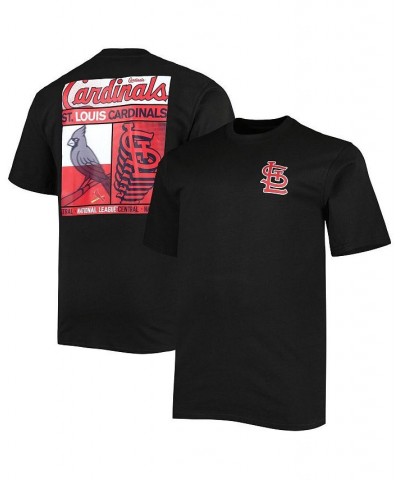 Men's Black St. Louis Cardinals Big and Tall Two-Sided T-shirt $30.67 T-Shirts