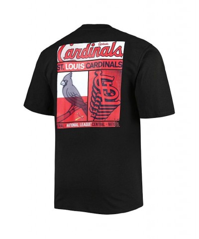 Men's Black St. Louis Cardinals Big and Tall Two-Sided T-shirt $30.67 T-Shirts