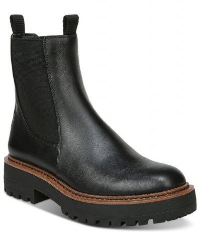 Women's Laguna Lug-Sole Chelsea Booties Black $64.80 Shoes