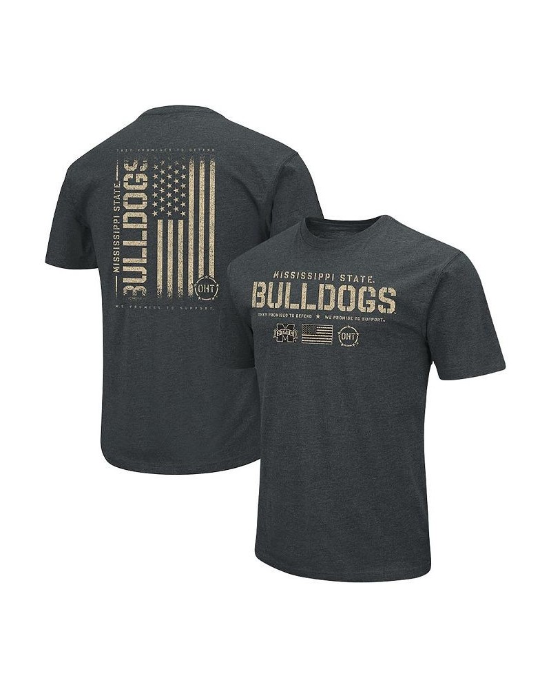 Men's Heathered Black Mississippi State Bulldogs OHT Military-Inspired Appreciation Flag 2.0 T-shirt $25.64 T-Shirts