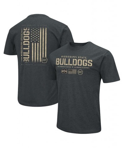 Men's Heathered Black Mississippi State Bulldogs OHT Military-Inspired Appreciation Flag 2.0 T-shirt $25.64 T-Shirts