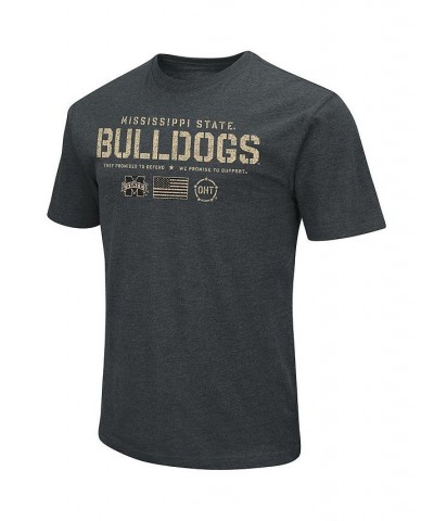 Men's Heathered Black Mississippi State Bulldogs OHT Military-Inspired Appreciation Flag 2.0 T-shirt $25.64 T-Shirts