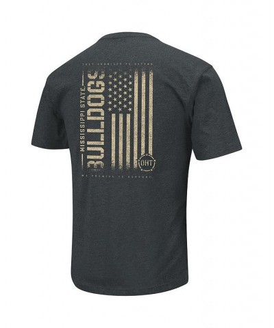 Men's Heathered Black Mississippi State Bulldogs OHT Military-Inspired Appreciation Flag 2.0 T-shirt $25.64 T-Shirts