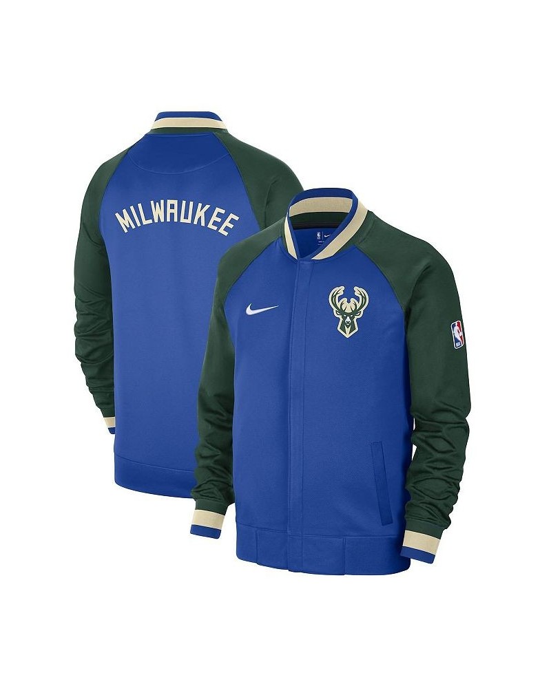 Men's Royal, Hunter Green Milwaukee Bucks 2022/23 City Edition Showtime Thermaflex Full-Zip Jacket $54.25 Jackets