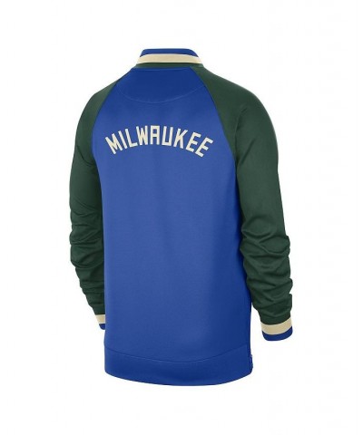 Men's Royal, Hunter Green Milwaukee Bucks 2022/23 City Edition Showtime Thermaflex Full-Zip Jacket $54.25 Jackets