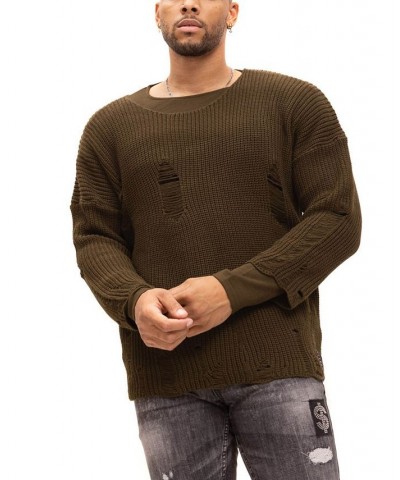 Men's Modern Double Distorted Sweater Tan/Beige $79.05 Sweaters