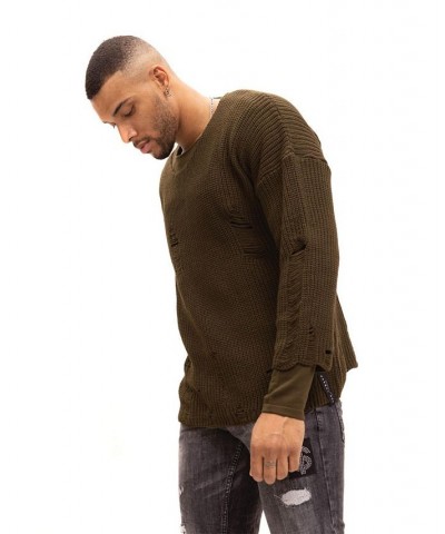 Men's Modern Double Distorted Sweater Tan/Beige $79.05 Sweaters