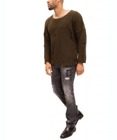 Men's Modern Double Distorted Sweater Tan/Beige $79.05 Sweaters