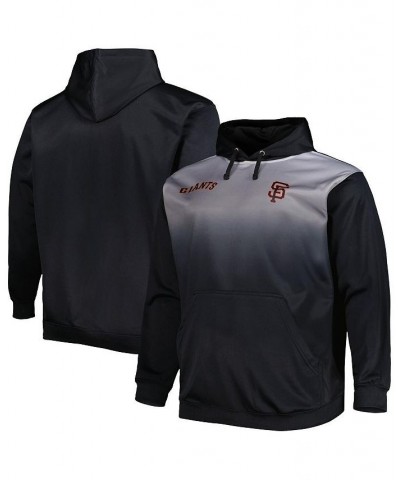 Men's Big and Tall Black San Francisco Giants Fade Sublimated Fleece Pullover Hoodie $41.80 Sweatshirt