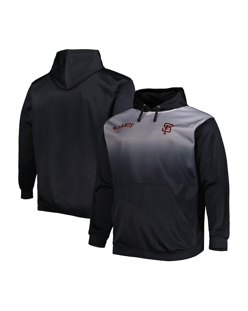 Men's Big and Tall Black San Francisco Giants Fade Sublimated Fleece Pullover Hoodie $41.80 Sweatshirt