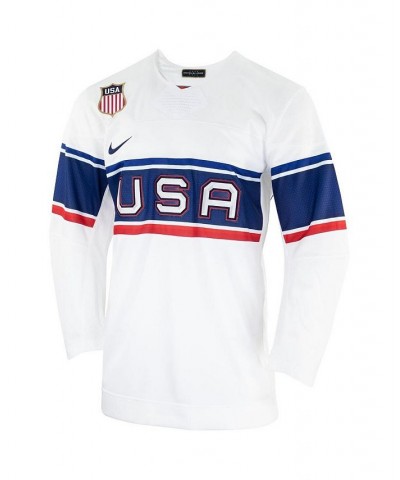 Men's White Team USA Hockey 2022 Winter Olympics Collection Jersey $63.00 Jersey