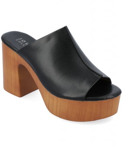 Women's Lorenza Platform Sandal Black $43.00 Shoes