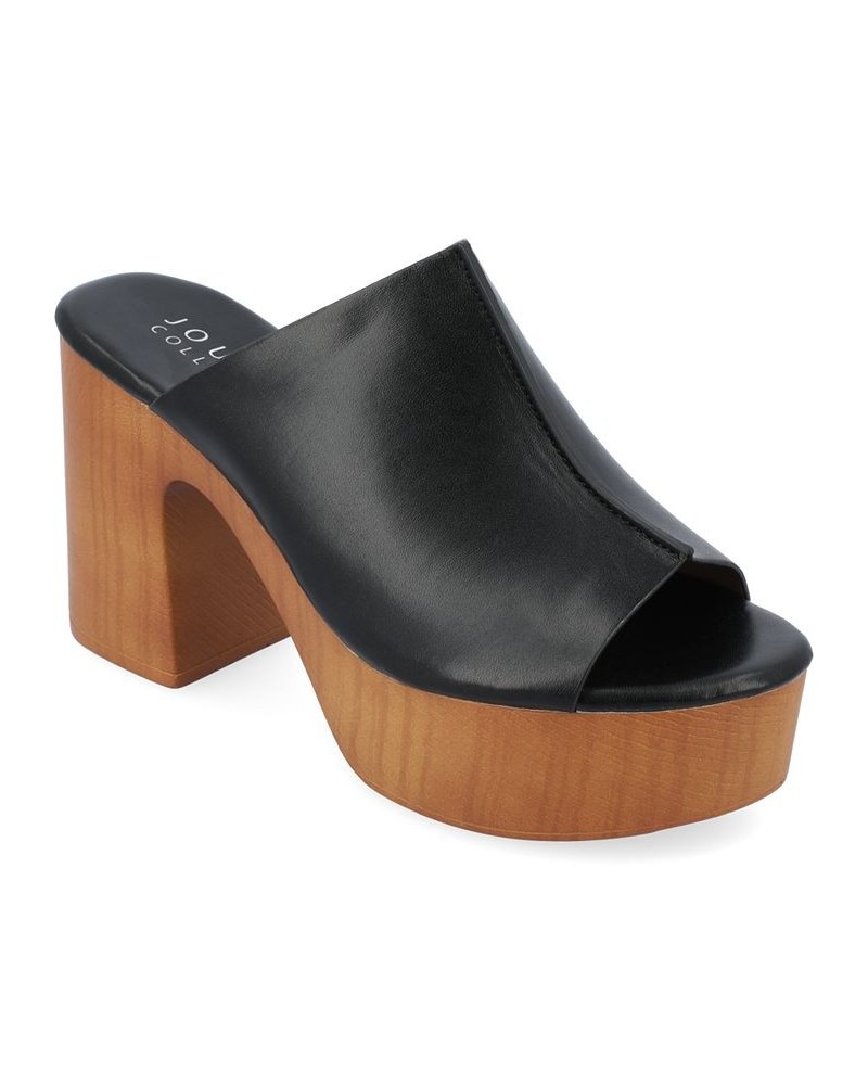 Women's Lorenza Platform Sandal Black $43.00 Shoes