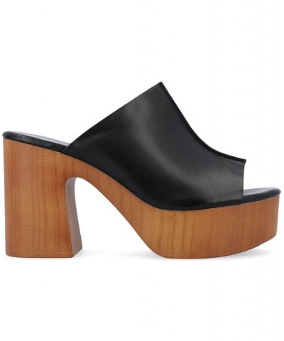 Women's Lorenza Platform Sandal Black $43.00 Shoes