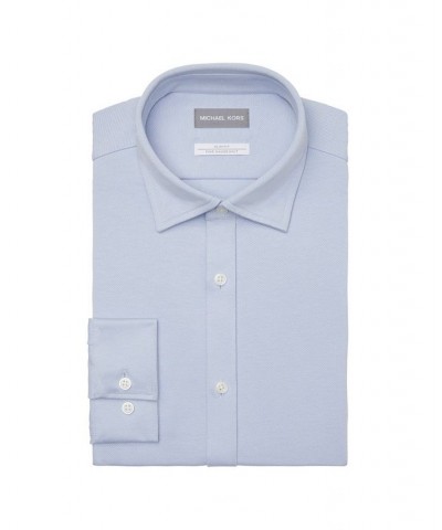 Men's Fine Gauge Knit Slim Fit Dress Shirt PD02 $22.48 Dress Shirts