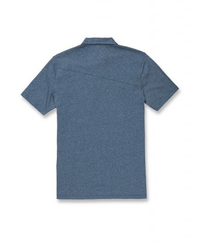 Men's Wowzer Short Sleeves Polo Shirt Blue $27.56 Polo Shirts