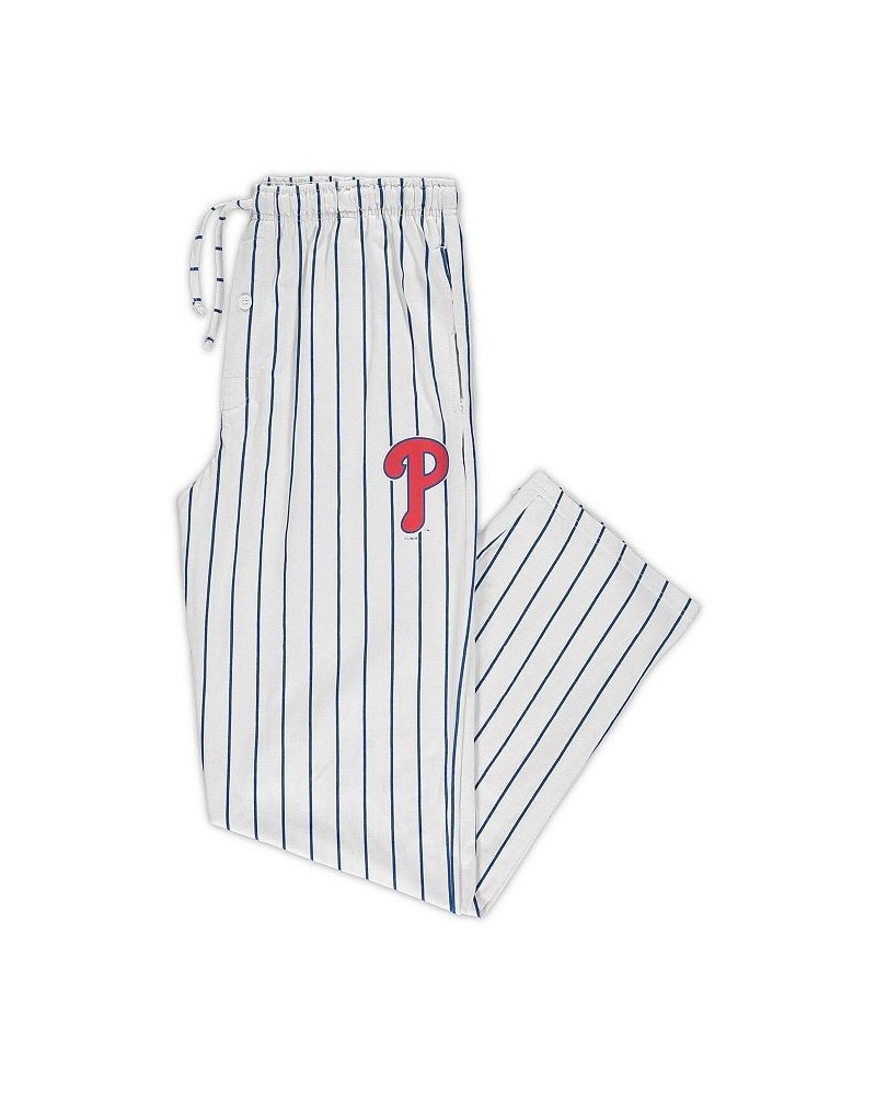 Men's White, Royal Philadelphia Phillies Big and Tall Pinstripe Sleep Pants $26.40 Pajama