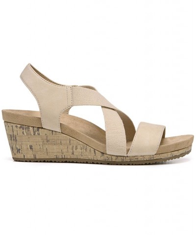 Mexico Wedge Sandals Tan/Beige $32.00 Shoes