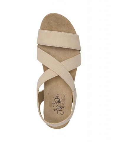 Mexico Wedge Sandals Tan/Beige $32.00 Shoes