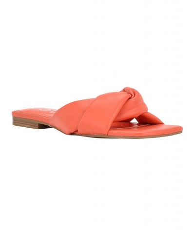 Women's Marita Casual Slip-on Flat Sandals Orange $38.27 Shoes