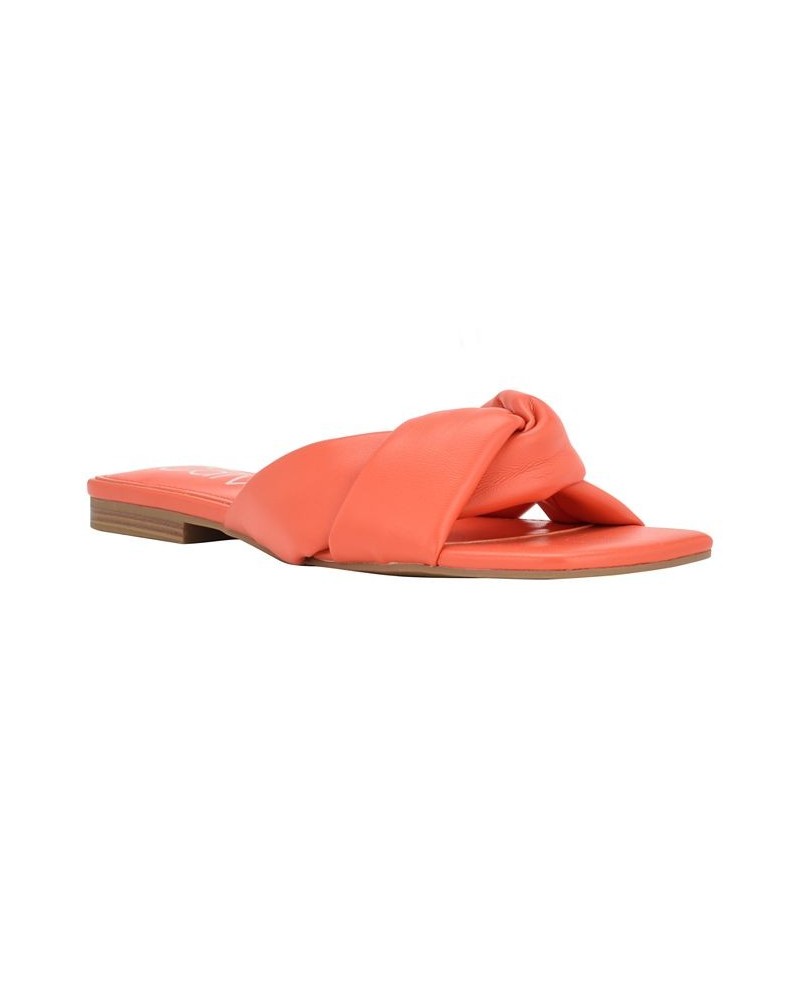 Women's Marita Casual Slip-on Flat Sandals Orange $38.27 Shoes