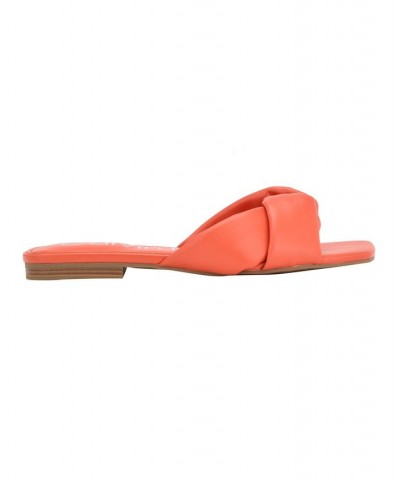 Women's Marita Casual Slip-on Flat Sandals Orange $38.27 Shoes