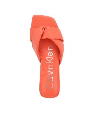 Women's Marita Casual Slip-on Flat Sandals Orange $38.27 Shoes