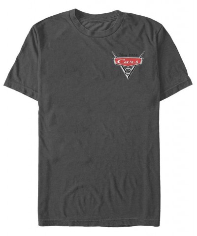 Pixar-Cars 3 Men's Movie Title Logo Short Sleeve T-Shirt Gray $20.64 T-Shirts