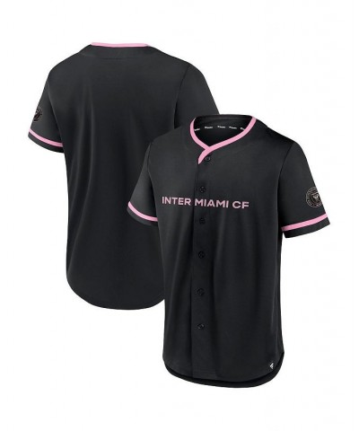 Men's Black, Pink Inter Miami CF Ultimate Player Baseball Jersey $28.00 Jersey