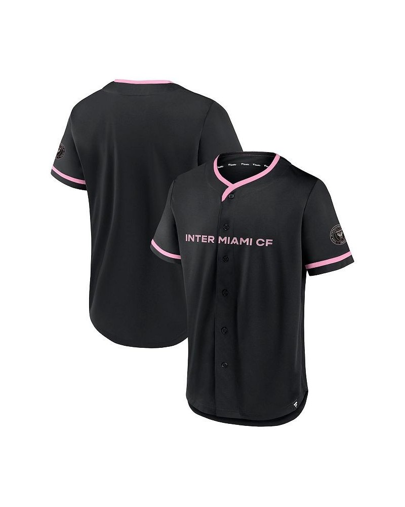 Men's Black, Pink Inter Miami CF Ultimate Player Baseball Jersey $28.00 Jersey