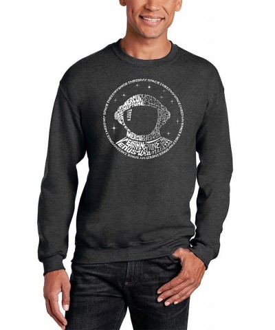 Men's I Need My Space Astronaut Word Art Crewneck Sweatshirt Gray $23.00 Sweatshirt