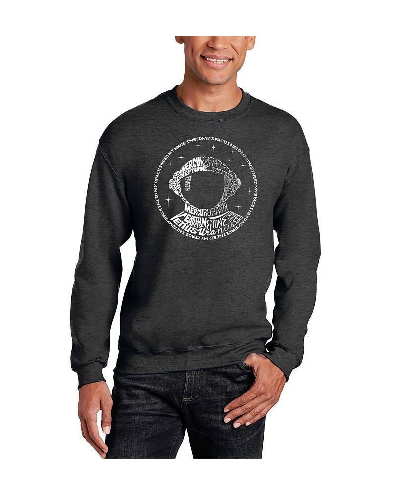 Men's I Need My Space Astronaut Word Art Crewneck Sweatshirt Gray $23.00 Sweatshirt