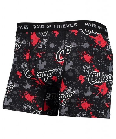 Men's Black Chicago White Sox Super Fit 2-Pack Boxer Briefs Set $25.00 Underwear