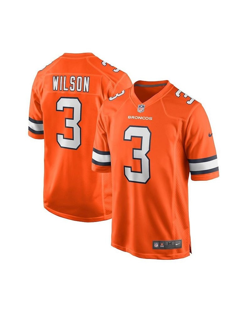 Men's Russell Wilson Orange Denver Broncos Alternate Game Jersey $61.60 Jersey