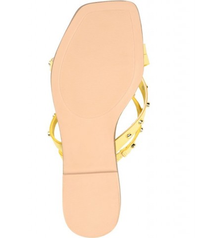 Women's Fanny Studded Sandals Yellow $43.00 Shoes