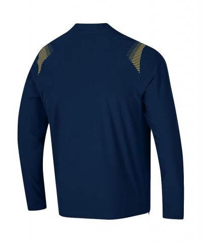 Men's Navy Notre Dame Fighting Irish 2021 Sideline Motivate Quarter-Zip Jacket $43.34 Jackets