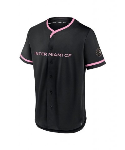 Men's Black, Pink Inter Miami CF Ultimate Player Baseball Jersey $28.00 Jersey