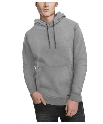 Men's Fleece Pullover Hoodie Gray $24.94 Sweatshirt