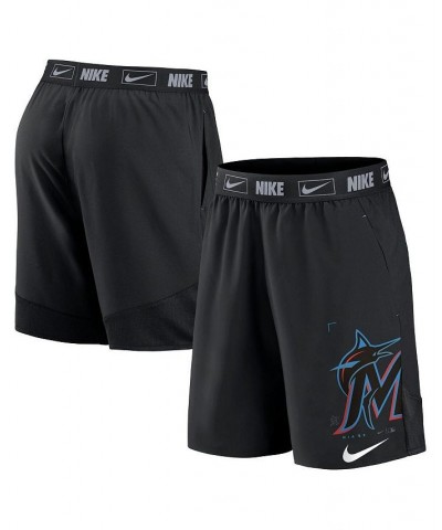 Men's Black Miami Marlins Bold Express Performance Shorts $29.69 Shorts